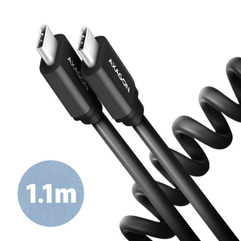 BUCM-CM20TB Kabel Twister USB-C - USB-C, 1.1m USB2.0 3A ALU, czarny BUCM-CM20TB Kabel Twister USB-C - USB-C, 1.1m USB2.0 3A ALU, czarny