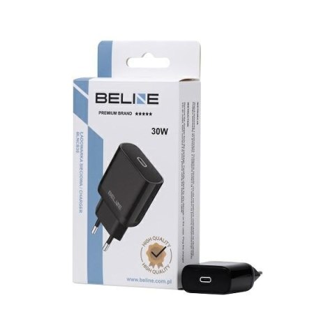 Ładowarka sieciowa 30W GaN USB-C PD 3.0 bez kabla, czarna Ładowarka sieciowa 30W GaN USB-C PD 3.0 bez kabla, czarna