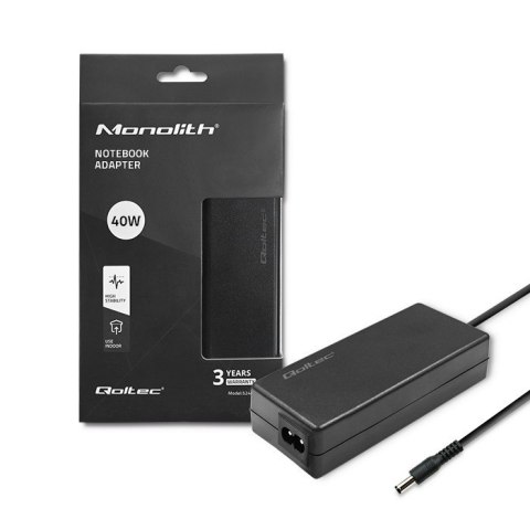 Zasilacz 40W | 12V | 3.33A | 5.5*2.1 | + kabel zasilający Zasilacz 40W | 12V | 3.33A | 5.5*2.1 | + kabel zasilający