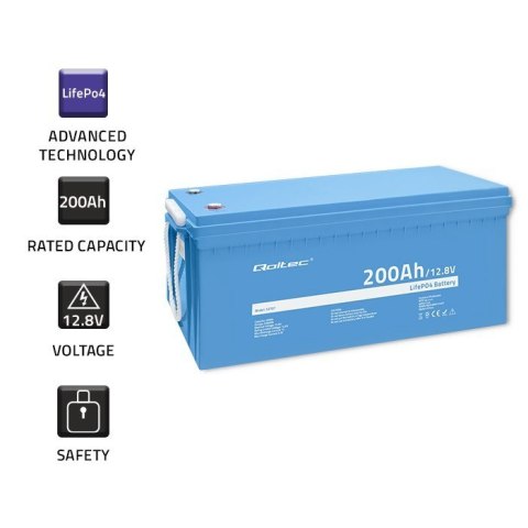 Akumulator LiFePO4 Litowo-Żelazowo-Fosforanowy | 12.8V | 200Ah | 2560Wh | BMS Akumulator LiFePO4 Litowo-Żelazowo-Fosforanowy | 12.8V | 200Ah | 2560Wh | BMS