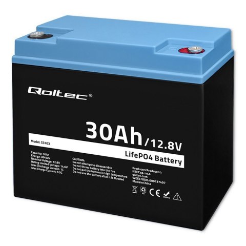 Akumulator LiFePO4 Litowo-Żelazowo-Fosforanowy | 12.8V | 30Ah | 384Wh | BMS Akumulator LiFePO4 Litowo-Żelazowo-Fosforanowy | 12.8V | 30Ah | 384Wh | BMS