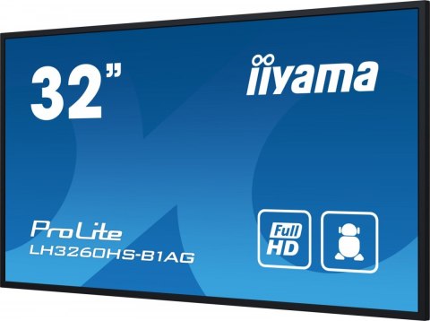Monitor wielkoformatowy 31.5 cala LH3260HS-B1AG matowy 24h/7 500(cd/m2) VA 1920 x 1080 FHD Android.11 Wifi CMS(iiSignage2) Monitor wielkoformatowy 31.5 cala LH3260HS-B1AG matowy 24h/7 500(cd/m2) VA 1920 x 1080 FHD Android.11 Wifi CMS(iiSignage2)