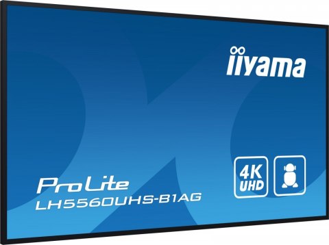 Monitor wielkoformatowy 55 cale LH5560UHS-B1AG matowy 24h/7 500(cd/m2) VA 3840 x 2160 UHD(4K) Android.11 Wifi CMS(iiSignage2) Monitor wielkoformatowy 55 cale LH5560UHS-B1AG matowy 24h/7 500(cd/m2) VA 3840 x 2160 UHD(4K) Android.11 Wifi CMS(iiSignage2)