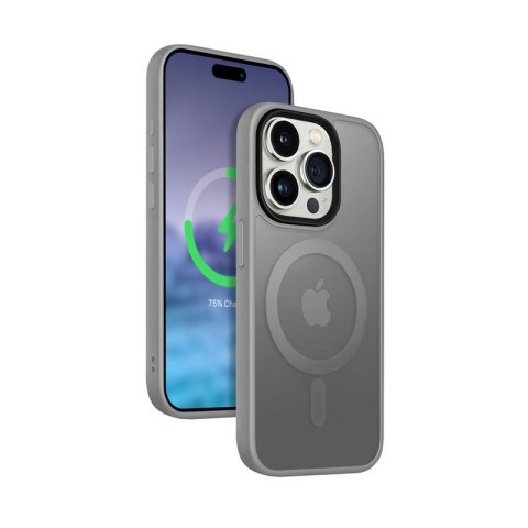 Etui Hybrid Frost MAG Cover iPhone 15 Pro Max MagSafe Szare Etui Hybrid Frost MAG Cover iPhone 15 Pro Max MagSafe Szare