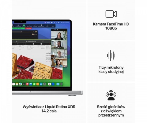MacBook Pro 14,2 cali: M3 8/10, 8GB, 1TB - Gwiezdna szarość MacBook Pro 14,2 cali: M3 8/10, 8GB, 1TB - Gwiezdna szarość