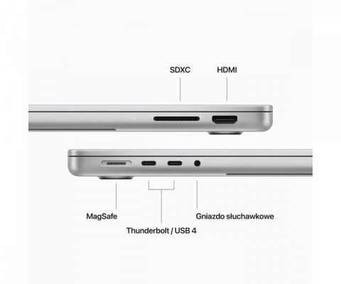 MacBook Pro 14,2 cali: M3 8/10, 8GB, 512GB - Gwiezdna szarość MacBook Pro 14,2 cali: M3 8/10, 8GB, 512GB - Gwiezdna szarość