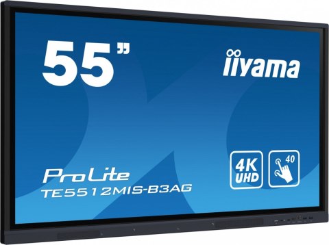 Monitor interaktywny 55 cali TE5512MIS-B3AG INFRARED,40pkt,IPS,4K,7H,WiFi,VGA,HDMI, USB-c,Wifi,Bluetooth,metal,8ms Monitor interaktywny 55 cali TE5512MIS-B3AG INFRARED,40pkt,IPS,4K,7H,WiFi,VGA,HDMI, USB-c,Wifi,Bluetooth,metal,8ms