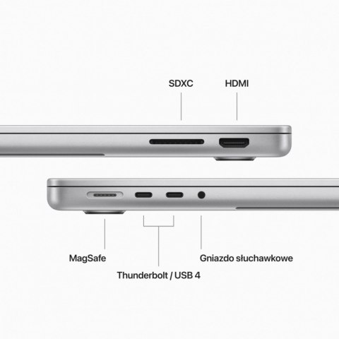 MacBook Pro 14.2: M3 8/10, 16GB, 1TB SSD - Srebrny MacBook Pro 14.2: M3 8/10, 16GB, 1TB SSD - Srebrny