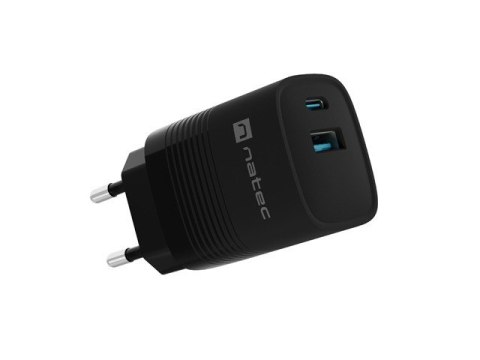 Ładowarka sieciowa Ribera GAN 1X USB-A + 1X USB-C 30W Czarna Ładowarka sieciowa Ribera GAN 1X USB-A + 1X USB-C 30W Czarna
