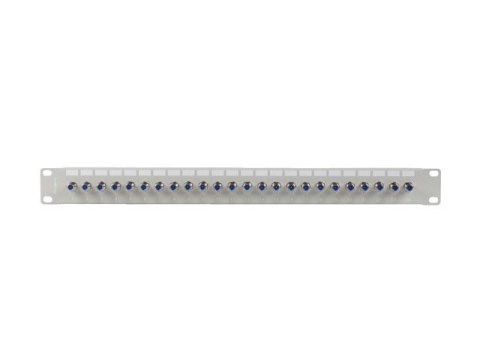 Patch panel 24 porty 19 cali gniazdo Typ F beczka szary Patch panel 24 porty 19 cali gniazdo Typ F beczka szary