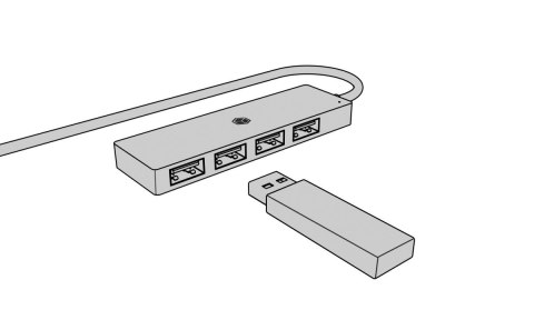 Hub IB-HUB1424-C3 4-Port USB Typ-A, złącze Typ-C/A Hub IB-HUB1424-C3 4-Port USB Typ-A, złącze Typ-C/A