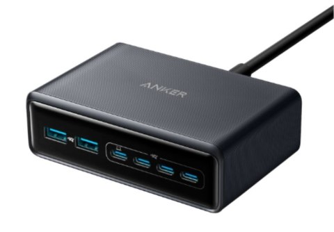 Ładowarka GeNPrime 200W GaN 4xUSB-C 2xUSB-A Czarna Ładowarka GeNPrime 200W GaN 4xUSB-C 2xUSB-A Czarna
