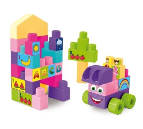 Klocki 26 elementów Big Blocks różowe Klocki 26 elementów Big Blocks różowe