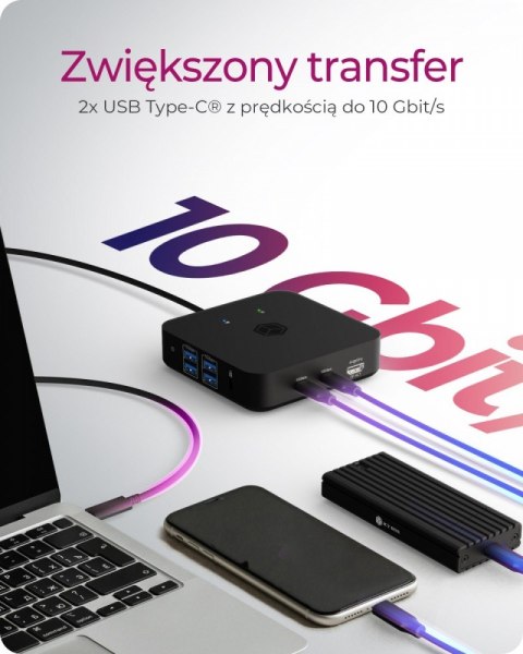 Stacja dokująca IB-DK4090-C 12w1, 3x HDMI,LAN,USB, PD do 100W Stacja dokująca IB-DK4090-C 12w1, 3x HDMI,LAN,USB, PD do 100W