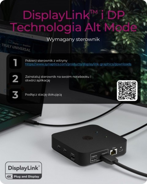 Stacja dokująca IB-DK4090-C 12w1, 3x HDMI,LAN,USB, PD do 100W Stacja dokująca IB-DK4090-C 12w1, 3x HDMI,LAN,USB, PD do 100W
