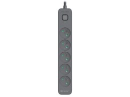 Listwa zasilająca antyprzepięciowa Power Line+ 3m Graphite (5 gniazd)