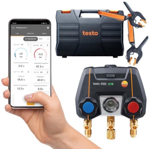 Elektroniczna oprawa zaworowa Testo 550i zestaw Smart 0564 3550 Elektroniczna oprawa zaworowa Testo 550i zestaw Smart 0564 3550