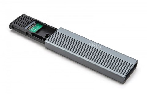 Obudowa USB 3.1 Typ C na dysk SSD M.2 NVMe 10 Gbps + SATA 6 Gbps aluminiowa, beznarzędziowa Obudowa USB 3.1 Typ C na dysk SSD M.2 NVMe 10 Gbps + SATA 6 Gbps aluminiowa, beznarzędziowa