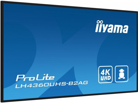 Monitor 43 LH4360UHS-B2A 24/7, 500cd, 4K, VA, Wifi, 6.5ms, 3xHDMI, 2xUSBR, J45, RS-232C Monitor 43 LH4360UHS-B2A 24/7, 500cd, 4K, VA, Wifi, 6.5ms, 3xHDMI, 2xUSBR, J45, RS-232C
