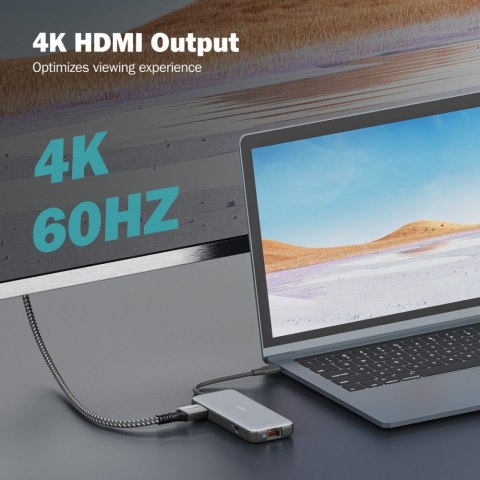 Stacja dokująca USB Typ C 7-portów HDMI 4K/60Hz PD 3.0 Stacja dokująca USB Typ C 7-portów HDMI 4K/60Hz PD 3.0