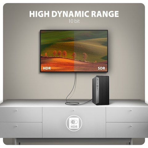 RVD-HI20C2 Adapter aktywny DisplayPort -> HDMI 1.4, 4K/60Hz, kabel 1,8m RVD-HI20C2 Adapter aktywny DisplayPort -> HDMI 1.4, 4K/60Hz, kabel 1,8m