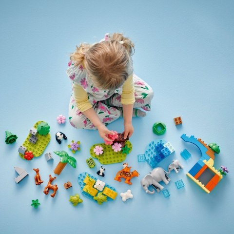 Klocki DUPLO 10446 Rodziny dzikich zwierząt 3 w 1 Klocki DUPLO 10446 Rodziny dzikich zwierząt 3 w 1