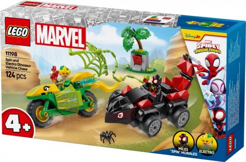 Klocki SPIDEY 11198 Pościg Spina za Electro w dinopojeździe Klocki SPIDEY 11198 Pościg Spina za Electro w dinopojeździe