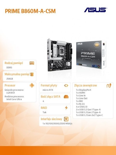 Płyta główna PRIME B860M-A-CSM Płyta główna PRIME B860M-A-CSM