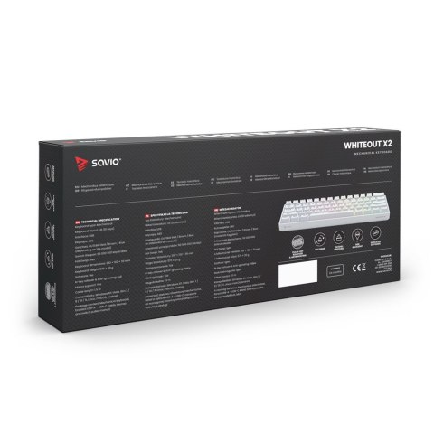 Klawiatura mechaniczna WHITEOUT X2 OUTEMU Peach Silent, Hot Swap Klawiatura mechaniczna WHITEOUT X2 OUTEMU Peach Silent, Hot Swap