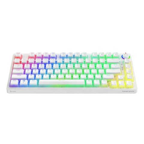 Klawiatura mechaniczna bezprzewodowa PHENIX WHITE Gateron Red Pro, Pudding Klawiatura mechaniczna bezprzewodowa PHENIX WHITE Gateron Red Pro, Pudding
