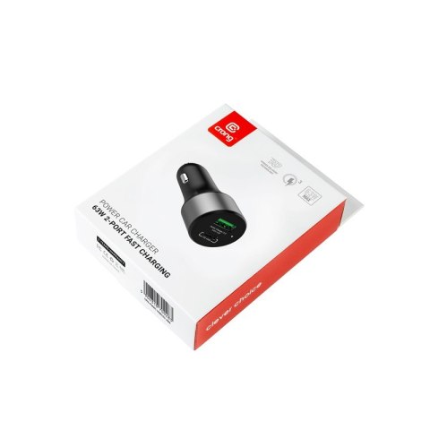 Ładowarka samochodowa Power Car Charger 63W USB-C PD 45W + USB QC 3.0 18W Ładowarka samochodowa Power Car Charger 63W USB-C PD 45W + USB QC 3.0 18W