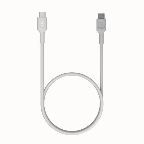 Kabel USB-C-USB-C PowerFlex 100W silikonowy 1.2m biały Kabel USB-C-USB-C PowerFlex 100W silikonowy 1.2m biały