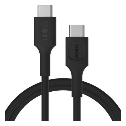 Kabel USB-C-USB-C PowerFlex 100W silikonowy 1.2m czarny Kabel USB-C-USB-C PowerFlex 100W silikonowy 1.2m czarny