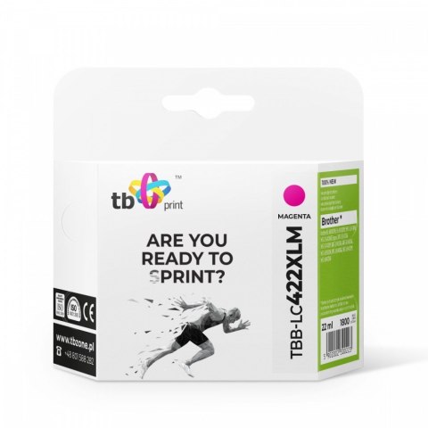 Tusz do Brother MFC-J5340DW TBB-LC422XLM 100% nowy magenta