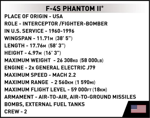 Klocki F-4S Phantom II 608 klocków Klocki F-4S Phantom II 608 klocków