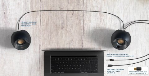 Głośniki komputerowe Creative Pebble V2 USB-C Czarny Głośniki komputerowe Creative Pebble V2 USB-C Czarny