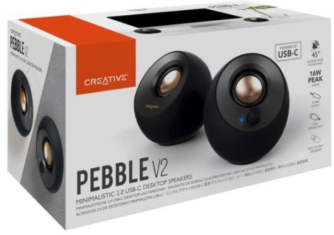 Głośniki komputerowe Creative Pebble V2 USB-C Czarny Głośniki komputerowe Creative Pebble V2 USB-C Czarny
