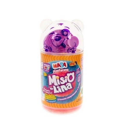 Masa plastyczna Misiolina 2x50g 2 foremki czerwony błękitny Masa plastyczna Misiolina 2x50g 2 foremki czerwony błękitny