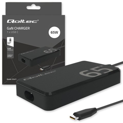Ładowarka sieciowa 65W GaN Super Fast SLIM | PD | 5-20V | 3.25A |USB-C 3.1 | Laptop | MacBook | Smartfon | +kabel Ładowarka sieciowa 65W GaN Super Fast SLIM | PD | 5-20V | 3.25A |USB-C 3.1 | Laptop | MacBook | Smartfon | +kabel
