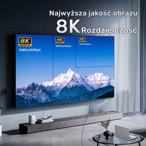 Kabel optyczny HDMI 2.1 AOC 8K 120Hz 3m; C11085GY03-3M Kabel optyczny HDMI 2.1 AOC 8K 120Hz 3m; C11085GY03-3M