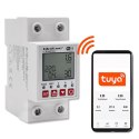 Przekaźnik 63A na szynę DIN z licznikiem energii elektrycznej | Timer | Tuya | Wi-Fi | LED 