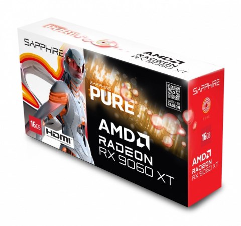 Karta graficzna Radeon RX 9060 XT PURE 16GB GDDR6 128bit DP/2HDMI Karta graficzna Radeon RX 9060 XT PURE 16GB GDDR6 128bit DP/2HDMI