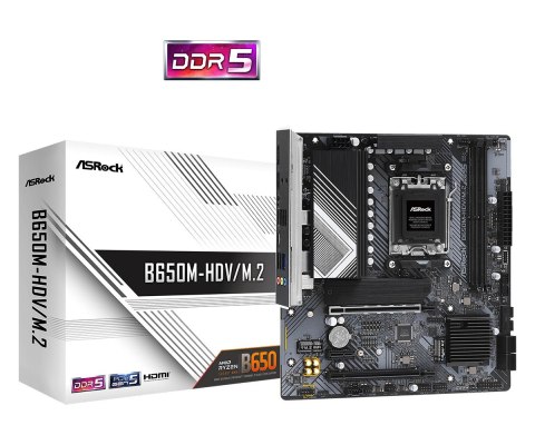 Płyta główna B650M-HDV/M.2 AM5 2DDR5 HDMI/DP mATX Płyta główna B650M-HDV/M.2 AM5 2DDR5 HDMI/DP mATX