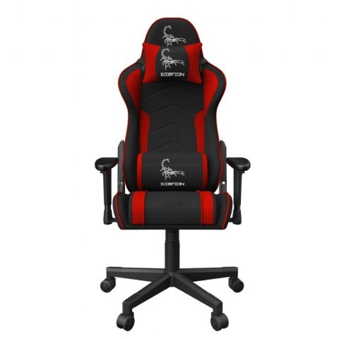Krzesło gamingowe Scorpion czarno-czerwone Krzesło gamingowe Scorpion czarno-czerwone