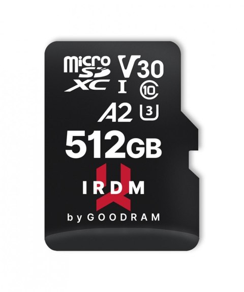 Karta pamięci microSD IRDM 512GB UHS-I U3 A2 + adapter Karta pamięci microSD IRDM 512GB UHS-I U3 A2 + adapter