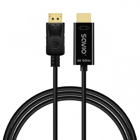 Kabel Display Port do HDMI CL-189 4K 60Hz, 1,5m Kabel Display Port do HDMI CL-189 4K 60Hz, 1,5m