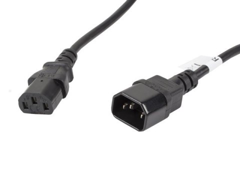 Przedłużacz kabla zasilającego IEC 320 C13 - C14 VDE 5M czarny Przedłużacz kabla zasilającego IEC 320 C13 - C14 VDE 5M czarny
