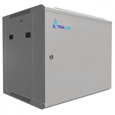 Szafka wisząca rack 9U 600x450 szara metalowe drzwi Szafka wisząca rack 9U 600x450 szara metalowe drzwi