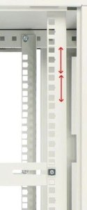 Szafka wisząca rack 9U 600x450 szara metalowe drzwi