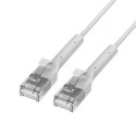 Patchcord kat.6 U/FTP 1Gbps miedź kabel sieciowy skrętka, łamana końcówka 2m biały